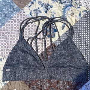 Pink Gray Strappy Bralette